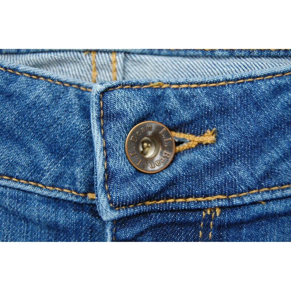 LL Bean Jeans Womens 14 Blue Bootcut Stretch‎ Mid Rise Denim 5 Pocket Classic